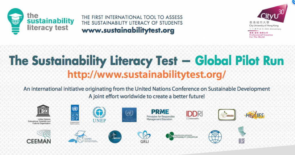 Sustainability literacy test