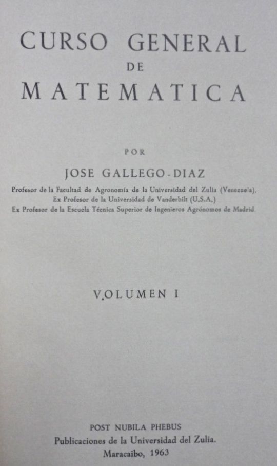 Libro matematicas Gallego Diaz LUZ